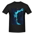 thumbnail image 4 of Bingfone Blue Marble And Gold Men'S Loose Fit Short-Sleeve Pocket T-Shirt, 4 of 7