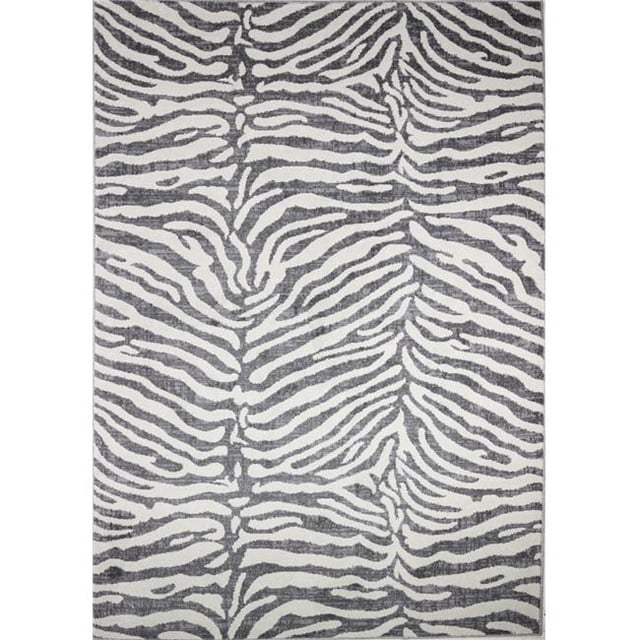 Bashian A163-IVGY-76X96-AS106 7 ft. 6 in. x 9 ft. 6 in. Aspen Transitional Polypropylene & Polyester Power Loom Rectangle Area Rug, Ivory & Grey
