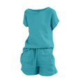 thumbnail image 2 of GZWYHT Ensembles Lounge pour Femmes Ensembles Confortables pour Femmes Vêtements Shorts pour Femmes Coton Lin Haut Rétro Mode Ensemble de Shorts à Cordon Ensembles Deux Pièces pour Femmes Ensembles Deux Pièces pour Femmes Été BU3 TG, 2 of 3