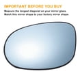 thumbnail image 3 of Unique Bargains Left Driver Side Rearview Mirror Glass Replacement Convex Heated Blue Glass with Back Fit for Fiat Bravo, 3 of 6