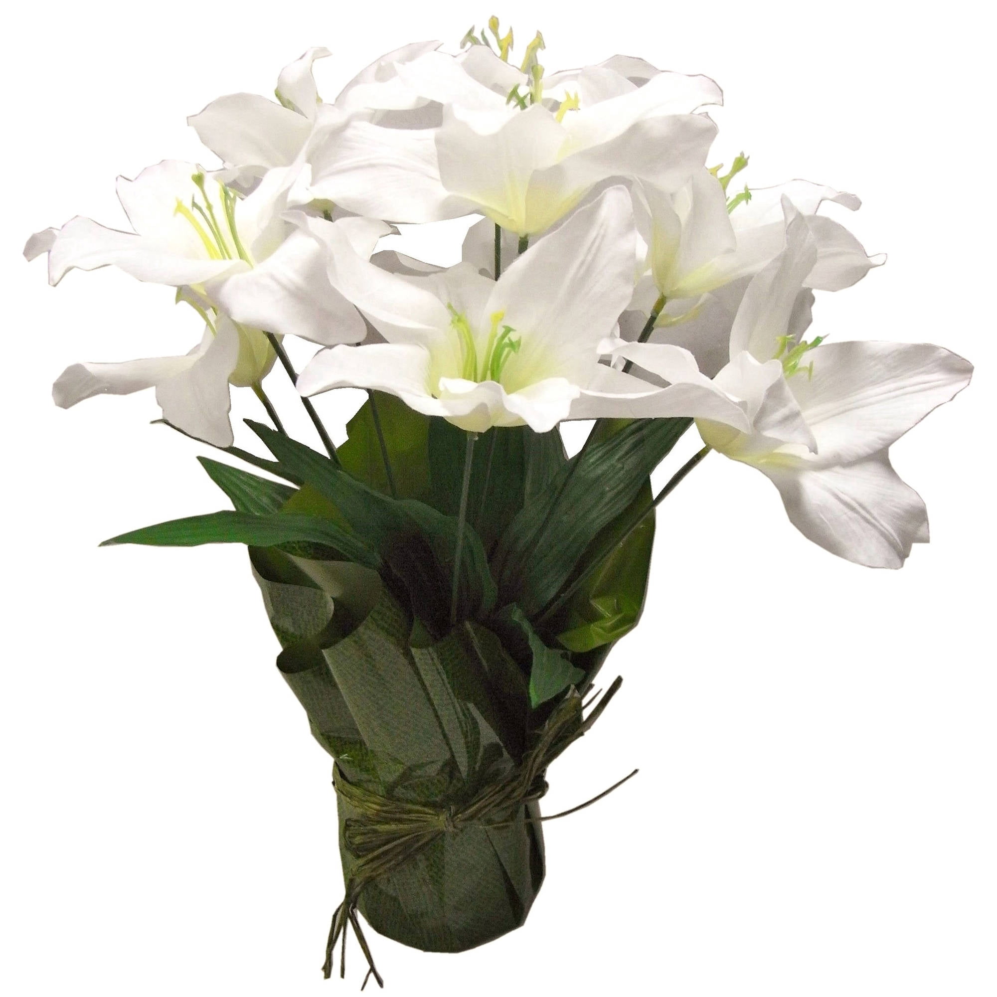 small white potted plants