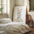 thumbnail image 3 of Cute Bunny, Rabbit, Forest Animals, Woodland Animals, Boho, Pink Flowers, Girl Nursery - Illustration Watercolor Floral Animal Whimsical Unframed Wall Art Print 6 x 8 inches, 3 of 13