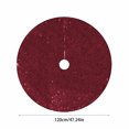 thumbnail image 3 of Wine Christmas Tree Skirt, ZROBM 48 inches Round Christmas Tree Skirt for XMAS Party Christmas Tree Decoration, 3 of 6
