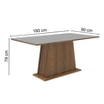 thumbnail image 2 of Mesa de Comedor Rectangular MADESA 5364 Tablero de Madera Marrón Gris, 2 of 6