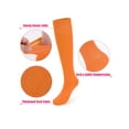 thumbnail image 4 of Gustave 2 Pairs Baseball Soccer Socks Knee High Multi-Sport Softball Socks Over the Calf Compression Athletic Socks Tube Socks for Men Women Youth Adult, Orange, 4 of 10