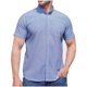 thumbnail image 2 of Mens Manga Corta Botón Abajo Camisas de Moda Bordado de Pie Cuello Bolsillo, Blusa de Algodón para Uso Al Aire Libre Y Diario, 2 of 5