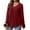Wine, variant on gakvbuo Plus Size Fall Sweaters for Women Long Sleeve V Neck Loose Blouse Tops Ribbed Knitted Sweaters Tunic Pullover Sweater