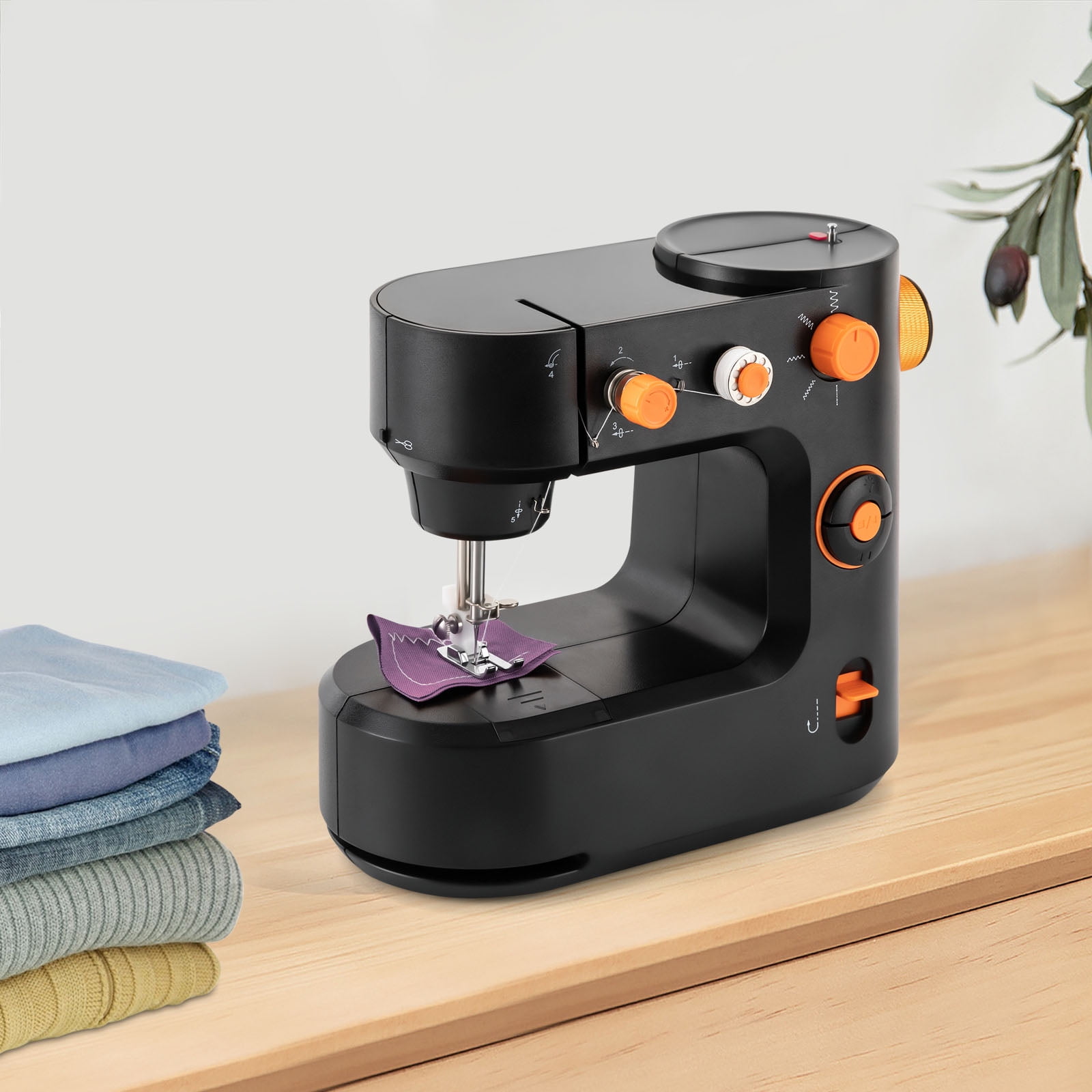 Black Sewing Machine, Free-Arm, Super Utility Stitch Sewing Machine