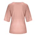 thumbnail image 4 of Femmes Col Rond Manches Courtes T-Shirt Blouse, 4 of 5