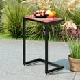 thumbnail image 4 of Gymax C-shaped Outdoor Side End Table w/ Ceramic Top for Patio Living Room Balcony, 4 of 10