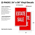 thumbnail image 2 of Estate Sale (2-PACK) 24" x 36" Vinyl Decals | Sign Insert Peel & Stick Decals Stickers Window Signs, 2 of 2