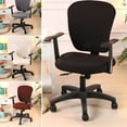 thumbnail image 4 of AUQ Office Chair Covers Stretch Computer Chair Cover Washable Computer Chair Slipcovers for Universal Rotating Chair Black, 4 of 7