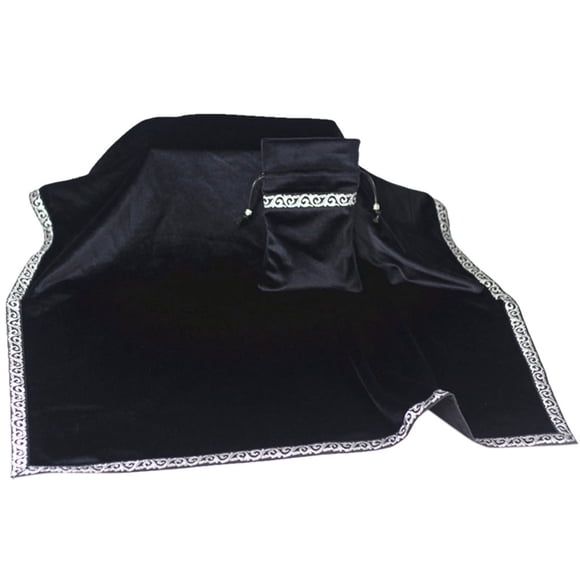 Iumwxz table cloth Altar Tarot Table Cloth/Bag Decor Divination CARDS Wicca Tablecloth Pouch table cloths rectangular Black Polyester Clearance Sales