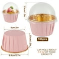 thumbnail image 2 of Lieonvis 100 Pcs Aluminum Cups with Lids,3.5oz Disposable Ramekin Baking Cups Muffin Liners Mini Pie Pans Foil Cupcake Containers for Christmas Party Wedding Party, 2 of 9