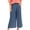 Navy #815, variant on Bovemsi Women's Casual Pants Womens Culottes Cotton Wide Leg Palazzo Elastic Waist Capri Trousers With Pockets Beach Trousers