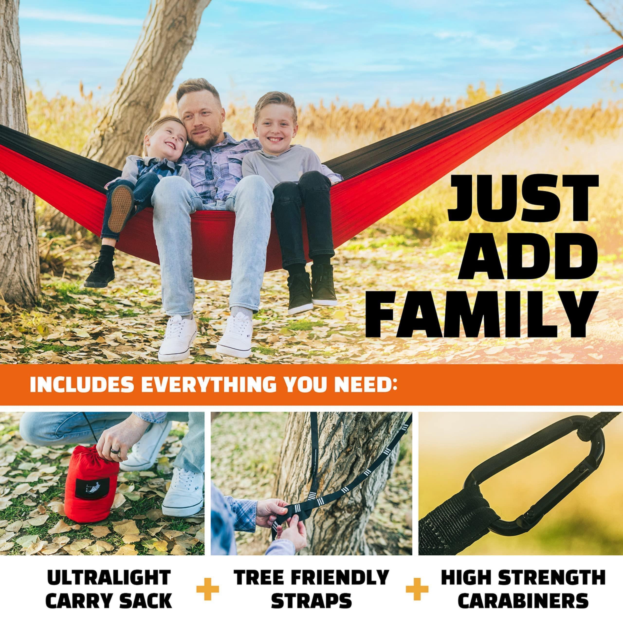 Camping Hammock For Adults & - Portable Hammocks Outside Hamacas Para Adultos Outdoor Single Double Two 2 Person Hamaca/hamacs/amacas Heavy Duty Tree Travel Hamock