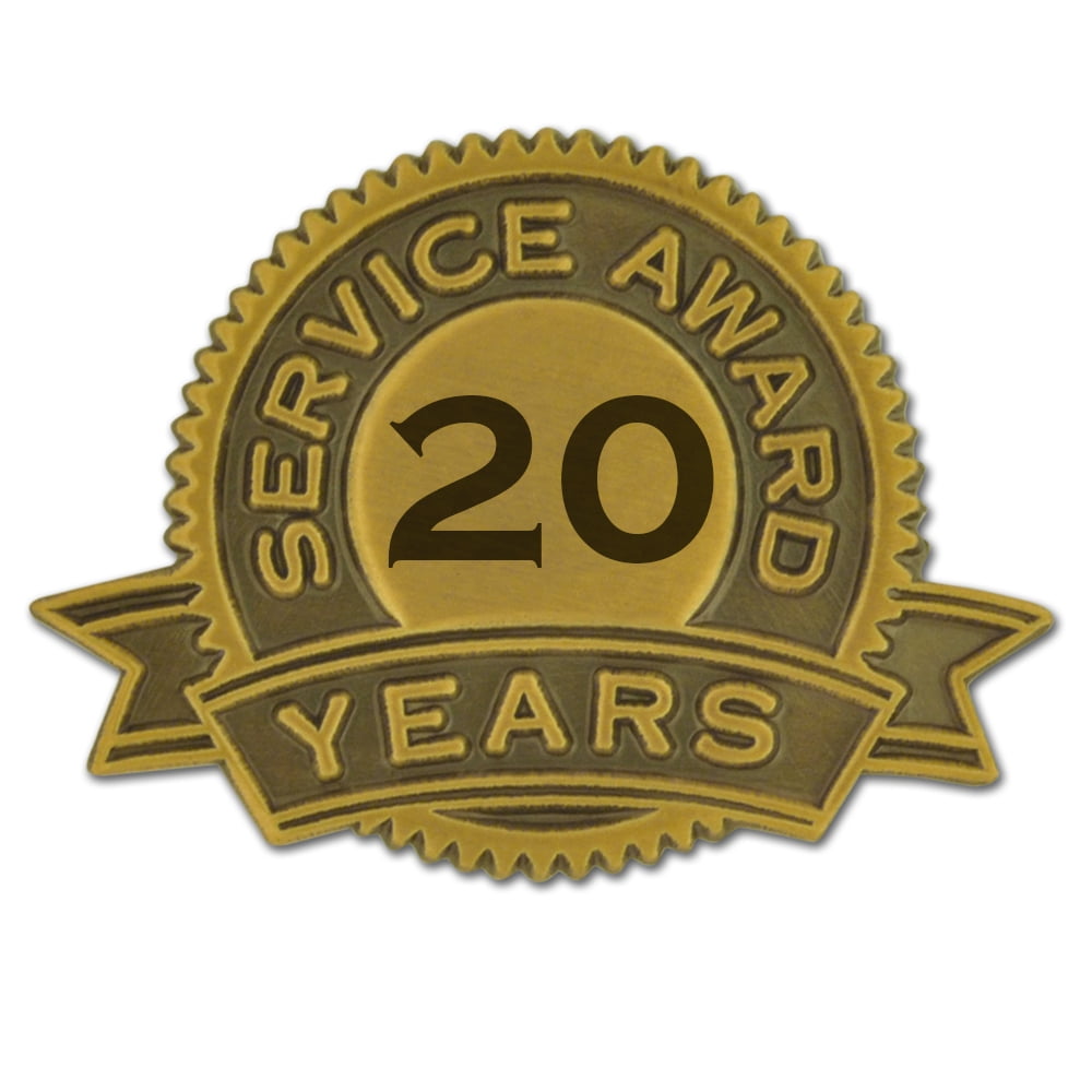 PinMart's 20 Years Of Service Award Lapel Pin - Walmart.com