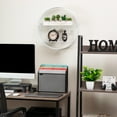 thumbnail image 2 of Mind Reader Circular Floating Shelves, Wall Decor, Accent Shelf, Metal, 18"L x 4"W x 18"H, White, 2 of 5