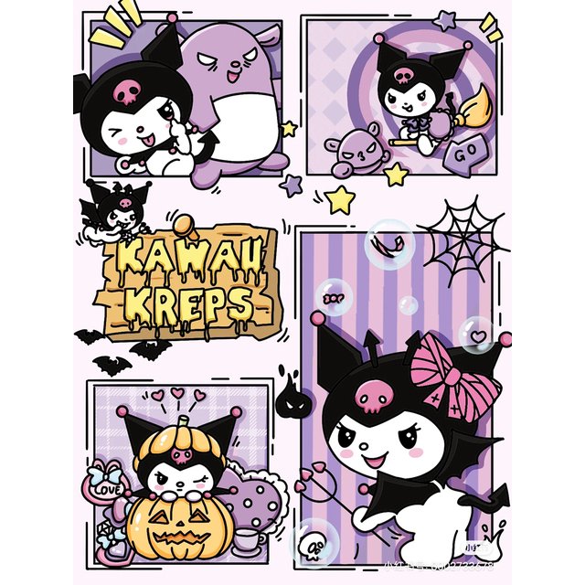 Sanrio Square Diamond Painting Kit Kuromi HelloKitty Diamond Embroidery Jade Guigou Handmade DIY Mosaic Decorative Gift FGS
