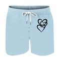 thumbnail image 4 of Mens Casual Pantalones Cortos en Forma de Corazón Impreso Cordón Bolsillo Playa, Poliéster Spandex para Primavera Verano Al Aire Libre Y Diario, 4 of 9