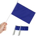 thumbnail image 1 of Anley Blue Mini Flag 12 Pack - Hand Held Small Miniature Solid Blue Blank Flags on Stick - 5x8 Inch with Solid Pole & Spear Top, 1 of 6