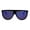 black blue, variant on Oversize Thin Plastic Flat Top Mob Reflective Color Mirror Lens Sunglasses Black Blue