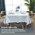 thumbnail image 4 of Tablecloth Wipeable PVC Plastic Waterproof Rectangular Table Cover Protector for Kitchen Picnic Outdoor Indoor (Birds, 137x215 cm), 4 of 5