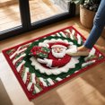 thumbnail image 7 of PoyoKee Christmas Decorations, Crystal Velvet 3D Santa Print Bathroom Rugs, Bath Mat for Entryway Porch Sink, Washable Rug for Household Indoor Xmas Decor, 7 of 7