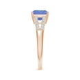 thumbnail image 3 of Angara Natural 1.5 Ct. Tanzanite with Diamond Classic Ring in 14K Rose Gold for Women (Ring Size: 3), 3 of 9