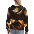 thumbnail image 7 of Honeii Cool Black Eagle Pattern Womens Oversized Hoodies Long Sleeve Sweatshirts Pullover Fall Outfits with Pocket-X-Large, 7 of 7