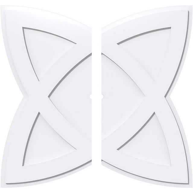 Ekena Millwork CMP38CM2-01000 38 in. OD x 1 in. ID Square Cosmo Architectural Grade PVC Contemporary Ceiling Medallion - 2 Piece