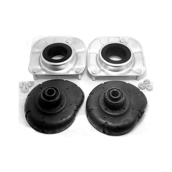 Front Upper Strut Mount and Spring Seat Bushing Set - 4 Piece - Compatible with 1998 - 2004 Volvo C70 2-Door 2.3L, 2.4L 4-Cylinder Turbo 1999 2000 2001 2002 2003