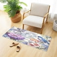 thumbnail image 2 of Bird Flower Area Rug, Anti Fatigue Large Floor Mat, Soft Absorbent Washable Plush Carpet with Non-Slip Rubber Back for Entryway, Bedroom, Sink, Kitchen, Bathroom, 39"x 20", 2 of 7