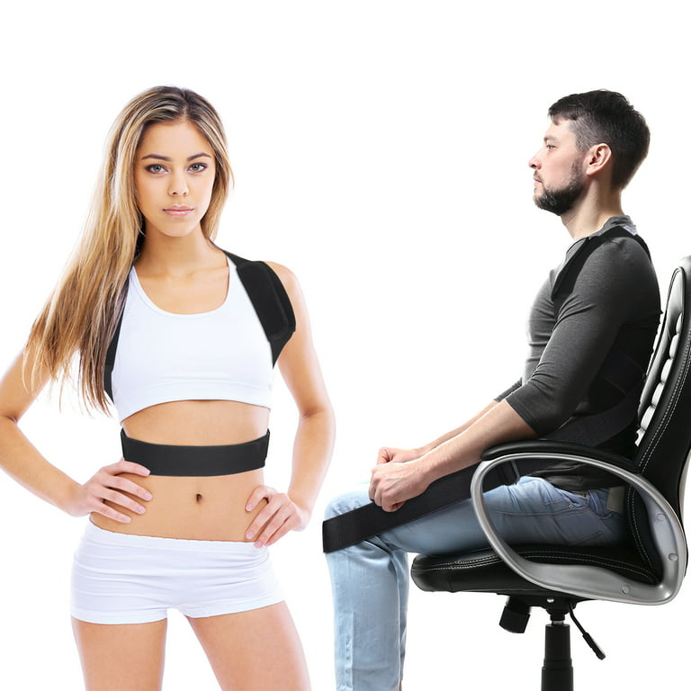 Healifty 2 in 1 Posture Corrector 3D Ergonomic Posture Brace Adjustable  Back Shoulder and Leg Brace with Aluminum Sheet Pain Relief Back  Straightener for Men Women Adults 