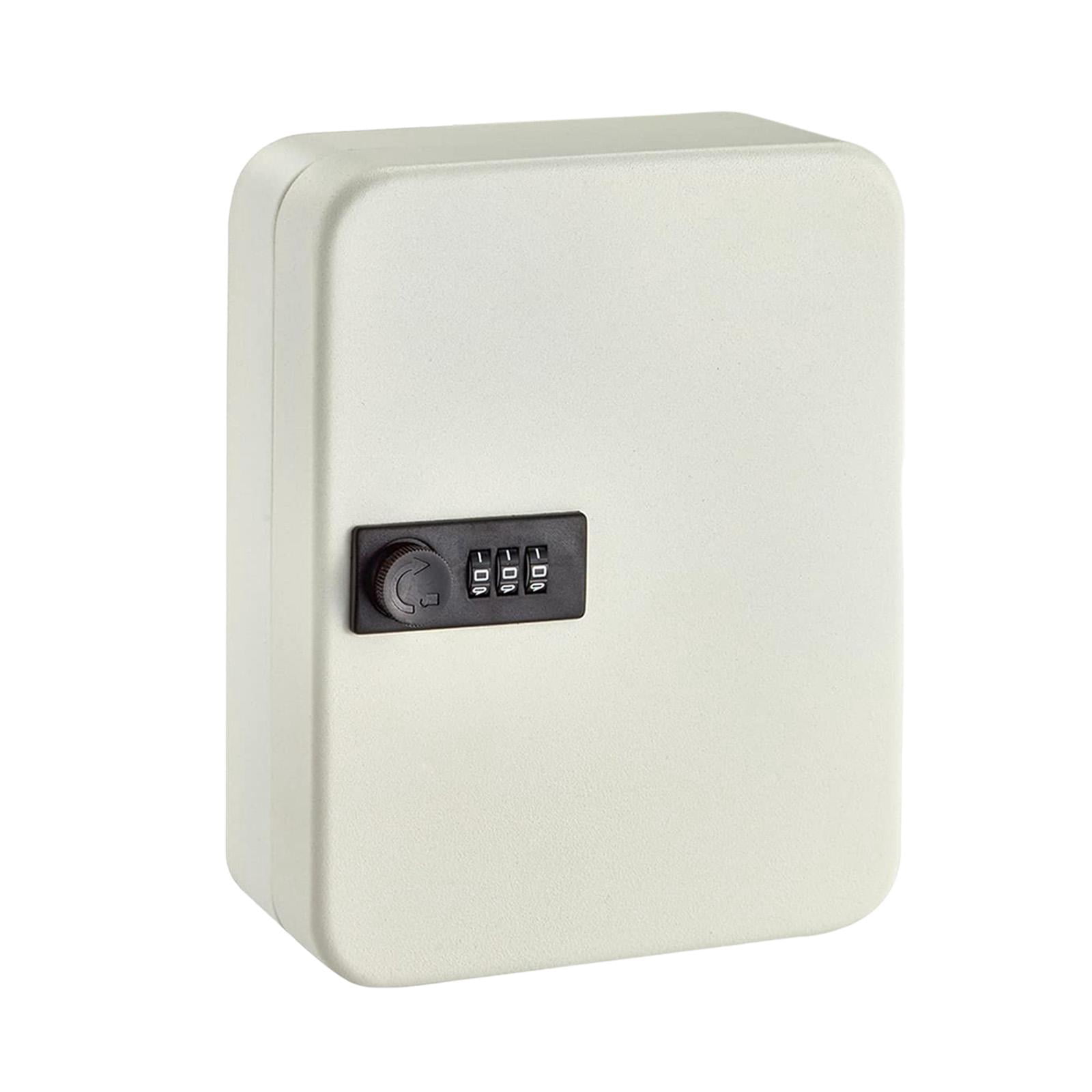 Key Cabinet with Combination Lock, Box Wall Mount with Code, Security Key Box, Key Box Key Holder Lockbox for Office Wall Cabinet White 36 hook