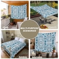 thumbnail image 6 of Blue Boho Tapestry for Bedroom Wall Hanging Tapestry, Ethnic Tribal Floral Abstract Art Aesthetics Ceiling Backdrop Tapestries Poster Blanket Wall Decor for Teens Room Living Room Dorm 59" x 79", 6 of 8