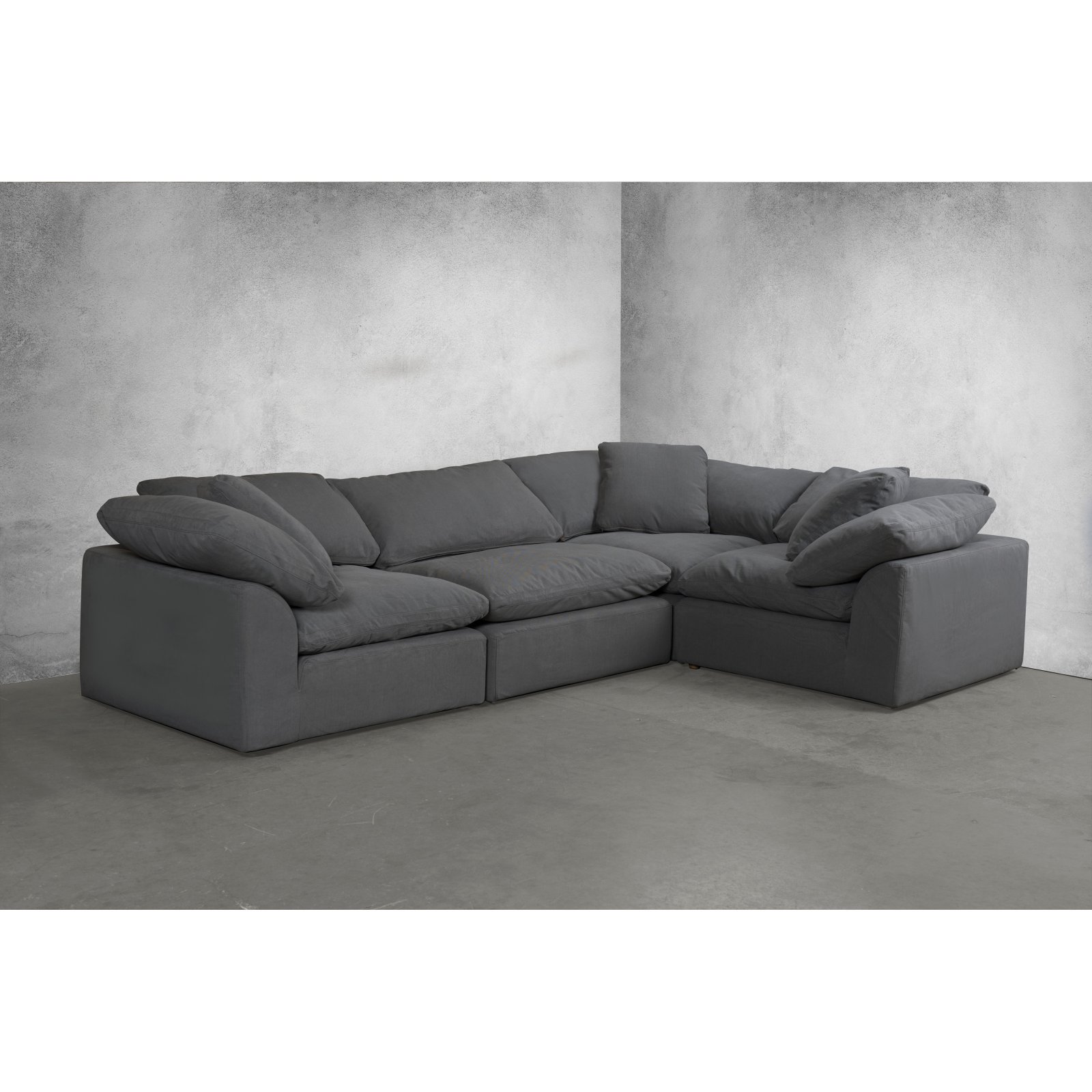Sunset Trading 4 Piece Slipcovered Modular L Shaped Sectional Sofa - image 3 of 4