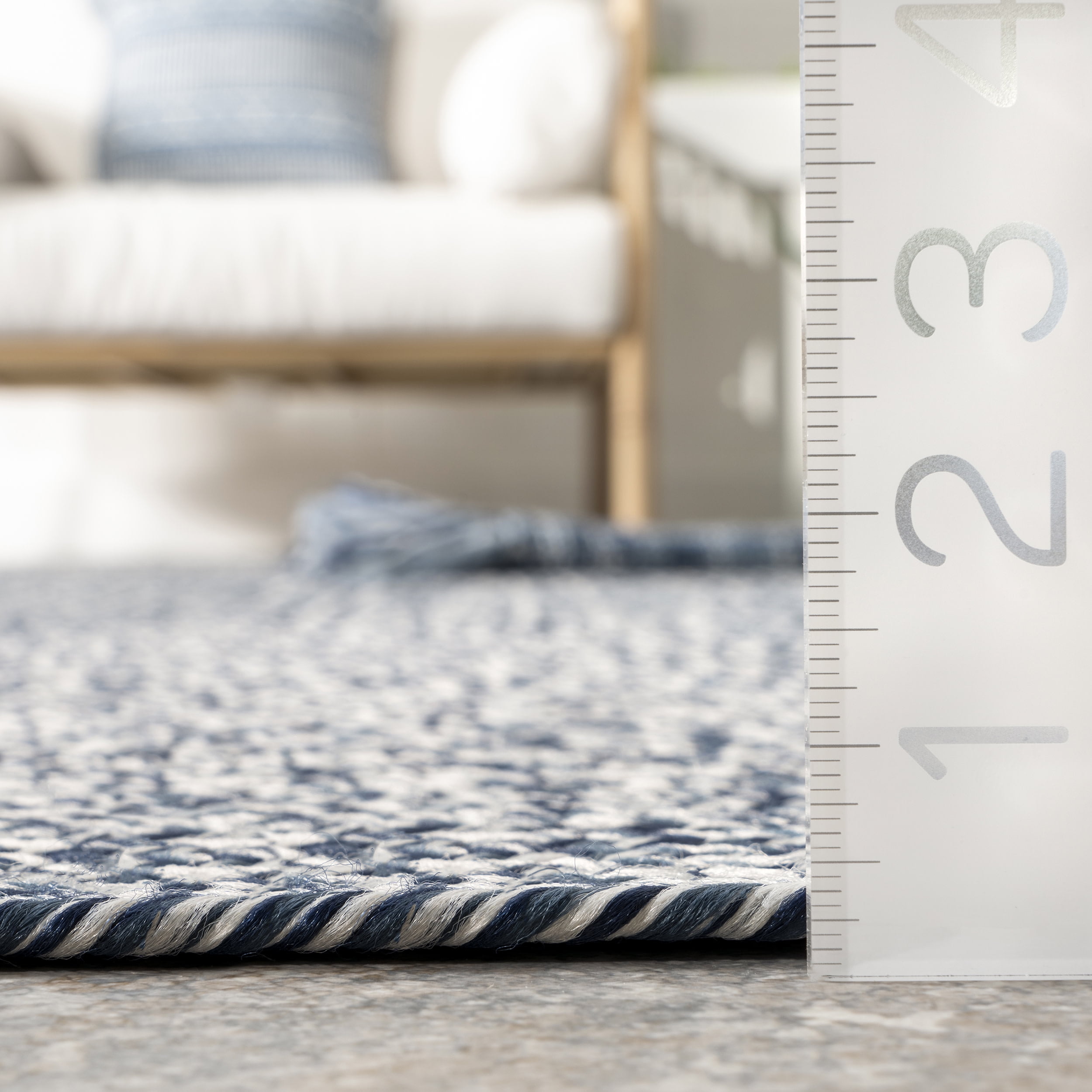 nuLOOM Wynn Braided Indoor/Outdoor Area Rug, 12' x 18', Light Blue