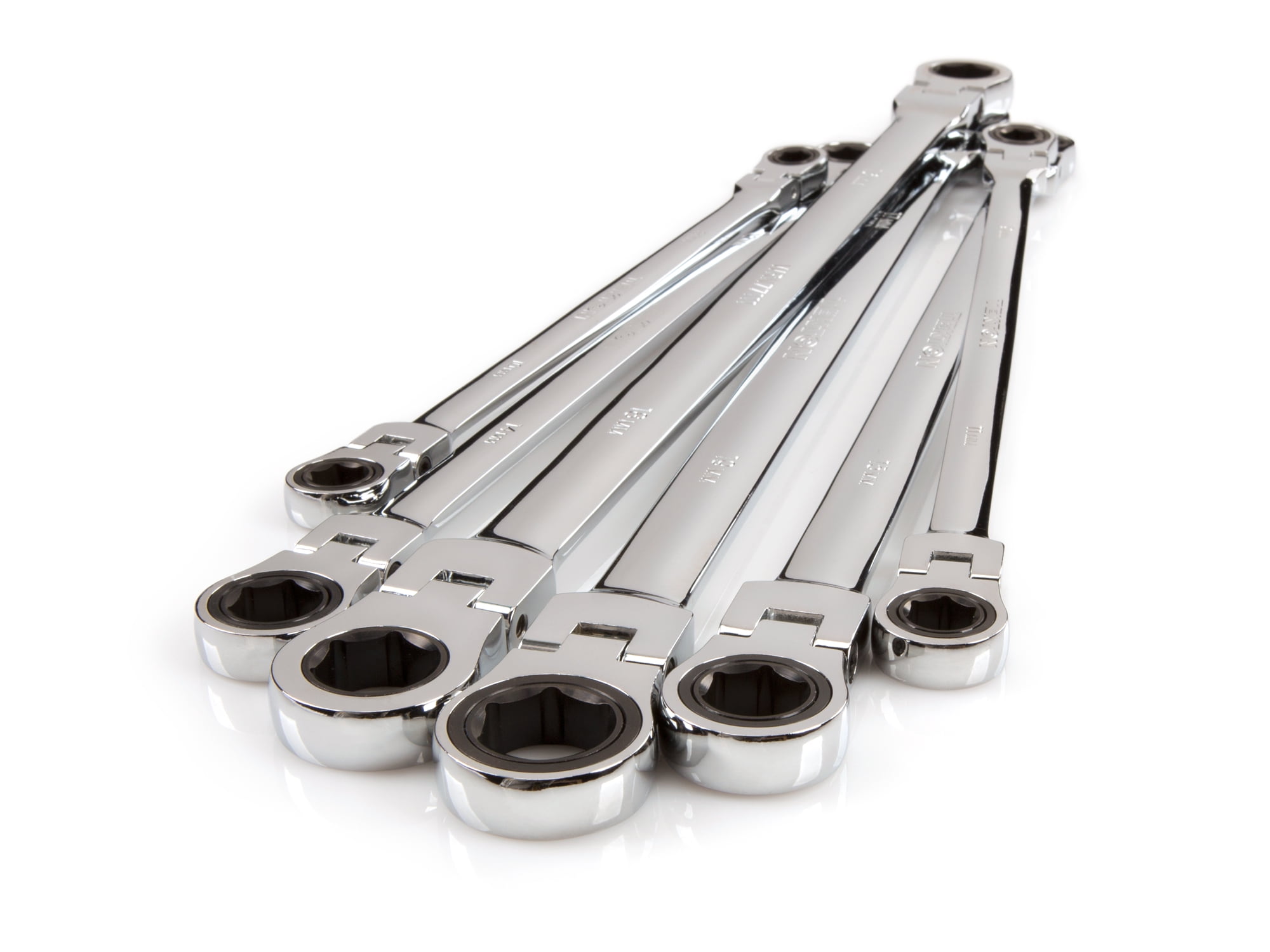 Ratcheting Box End Wrench Set Extra Long FlexHead Garage Home Hand