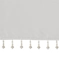 thumbnail image 3 of Madison Park Polyester Lightweight Faux Silk Valance with Beads in Silver, 3 of 7