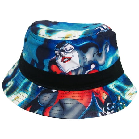 Harley Quinn Batman DC Comics Sublimation Fisherman Crusher Bucket Cap Hat