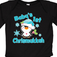 thumbnail image 4 of Inktastic Baby's 1st Chrismukkah with Cute Baby Penguin and Snowflakes Boys or Girls Long Sleeve Baby Bodysuit, 4 of 5