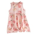 thumbnail image 2 of Spazoro Toddler Girls A-Line Dress, 2025 New Style Crew Neck Floral Print Sleeveless Summer Dresses for Child Girls Pink Size 8 T, 2 of 7