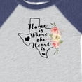 thumbnail image 4 of Inktastic Texas Home is Where the Heart is with Watercolor Floral Girls Baby Bodysuit, 4 of 5