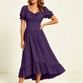 thumbnail image 5 of Renaissance Costume Women High Low Corset Dress Cottagecore Puff Sleeve Ruffles Fairy Dress, 5 of 9