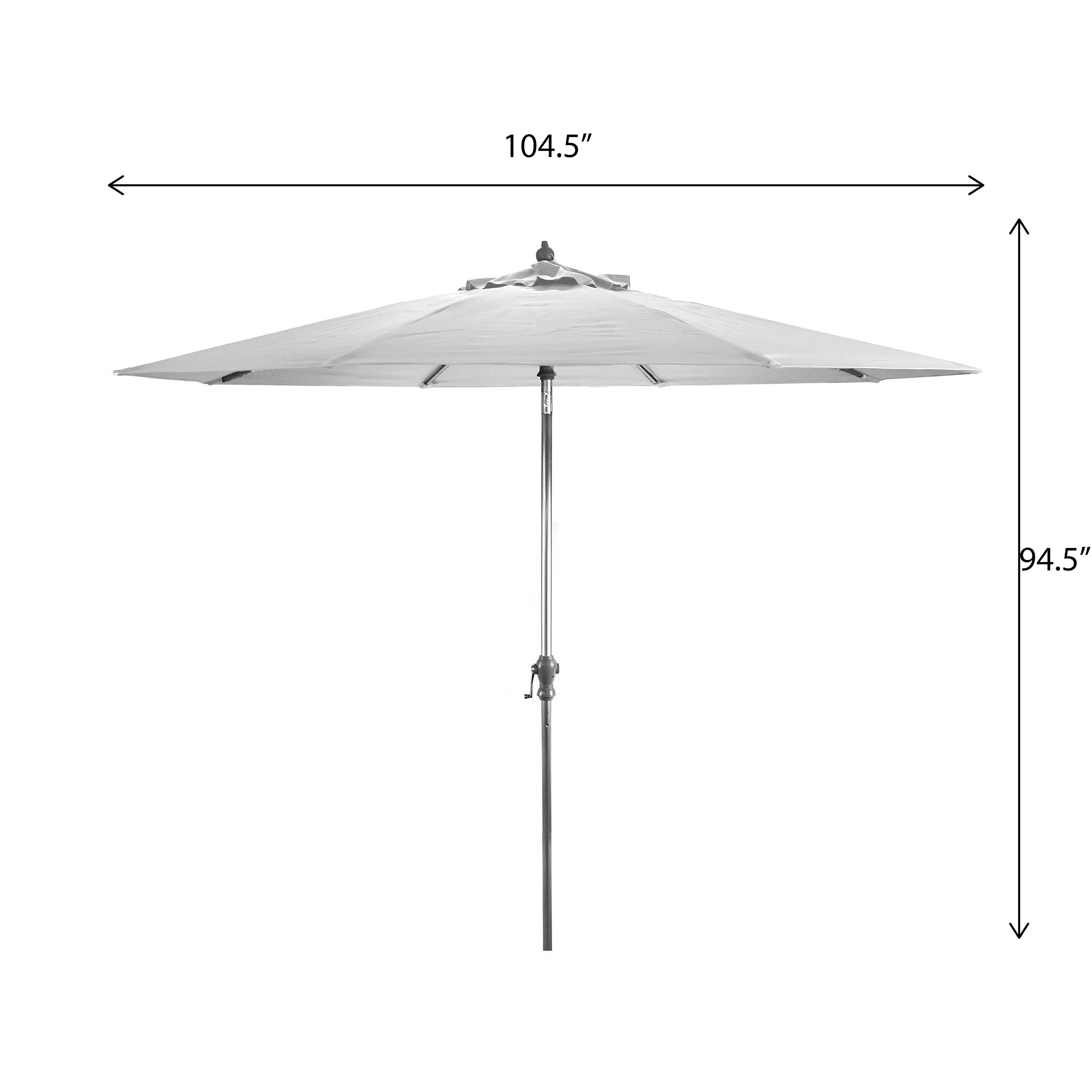 Jordan Manufacturing 8' Navy Solid Octagon Folding Patio Umbrella with Push-Button Tilt and Crank Opening - image 3 of 7