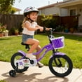 thumbnail image 2 of Costway Vélo pour Enfants de 14 Pouces avec Roues Stabilisatrices, Panier, Freins à Main et à Rétropédalage, Siège Ajustable, 2 of 9