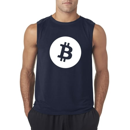 New Way 909 - Men's Sleeveless Bitcoin Cryptocurrency Money Symbol BTC Logo Small (Best Way To Day Trade Cryptocurrency)
