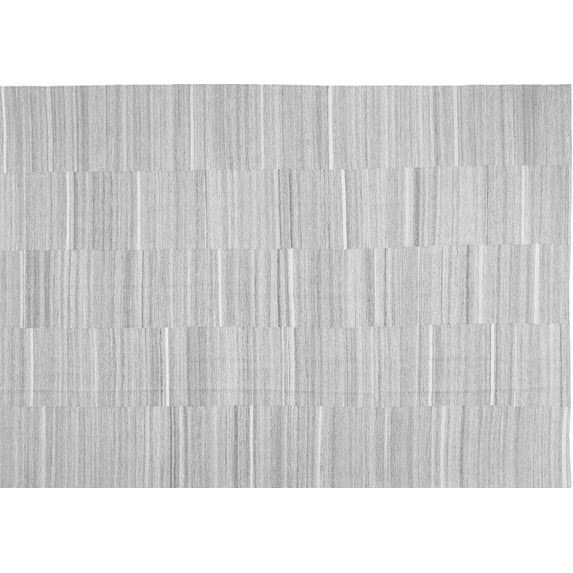 Ahgly Company Indoor Rectangle Solid Gray Modern Area Rugs, 5' x 7'