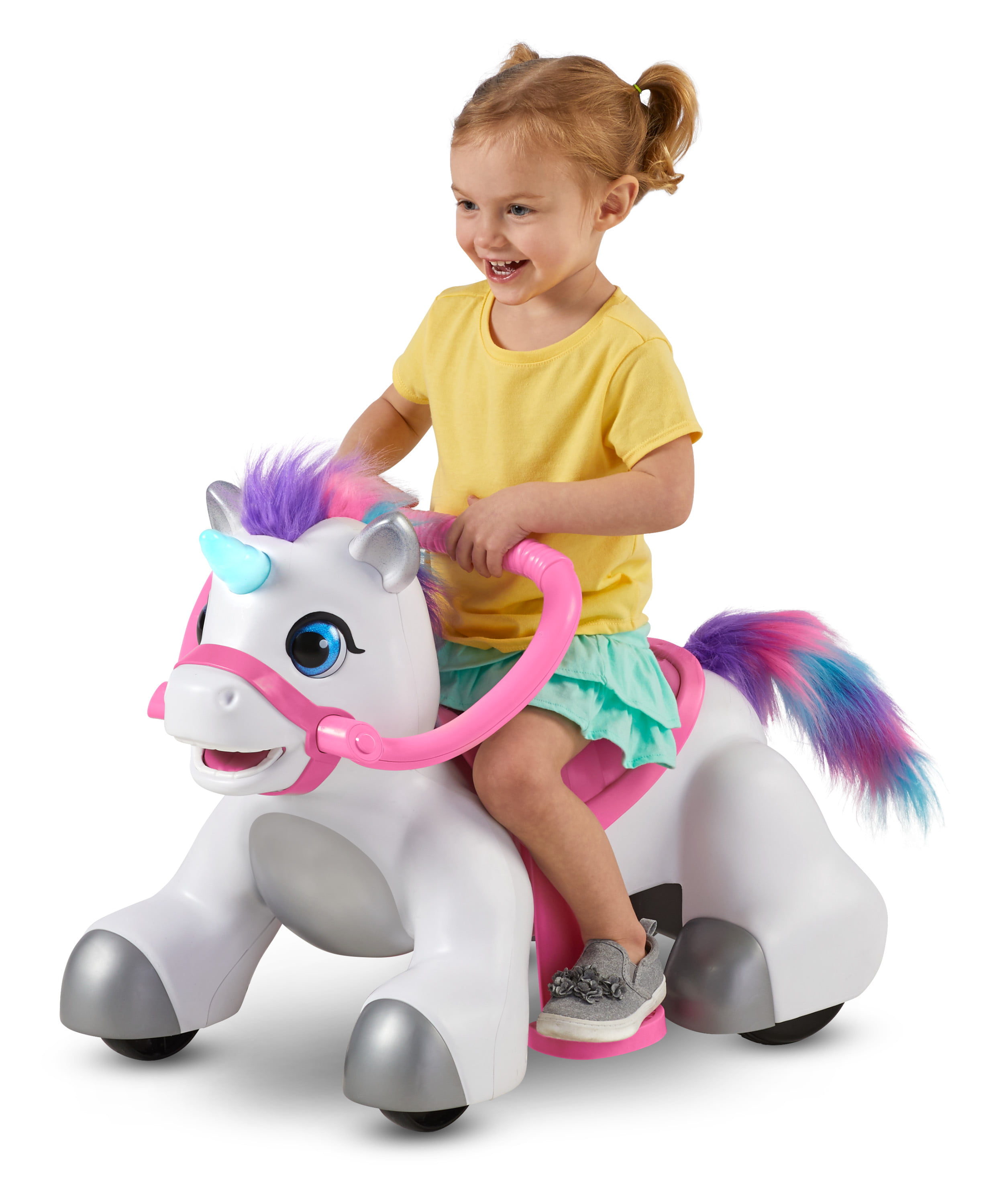Unicorn Interactive Ride-On Toy For Toddlers Kid With Sounds /& Accessories Sets